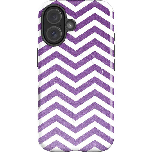 Purple Chevron iPhone 16 Plus Magsafe Impact Case